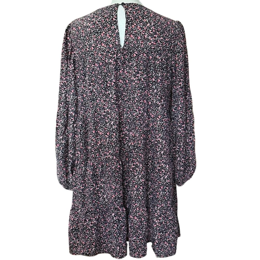 Zara ditsy floral tiered boho babydoll mini dress oversized layer tiers M medium - Picture 6 of 7